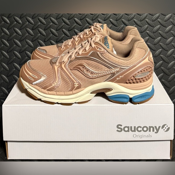 Mens Saucony‎ Athletic Sneakers Tan Blue Size 9 main image 5